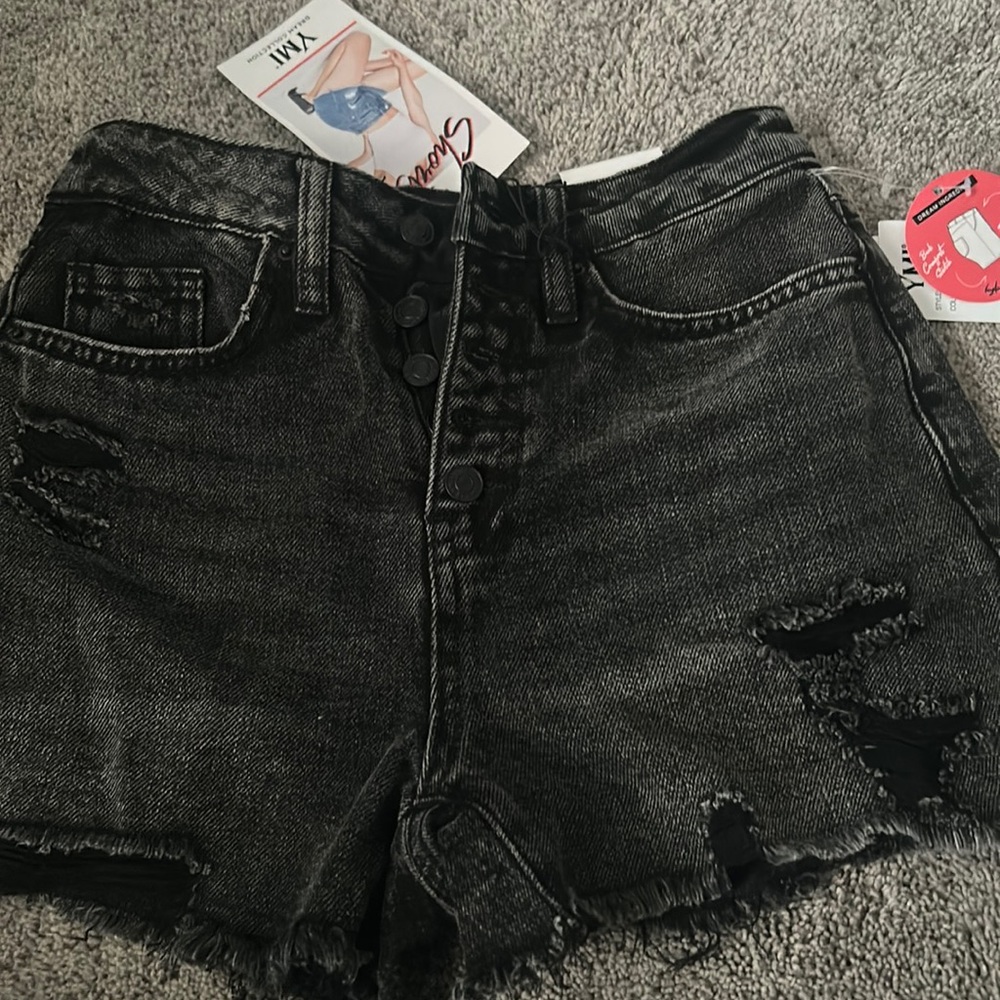black shorts
